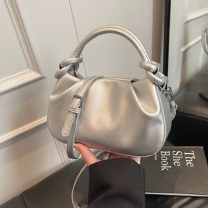 Korean-style Niche Minimalist Pleated Cloud-shaped Versatile Casual Commuter Crossbody Bag